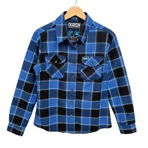 Dixxon Pantera Far Beyond Driven Womens S Flannel Shirt Blue Black Rugged